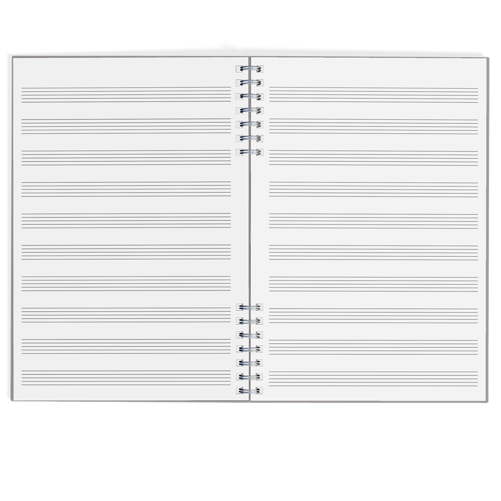 Cahier de musique réutilisable